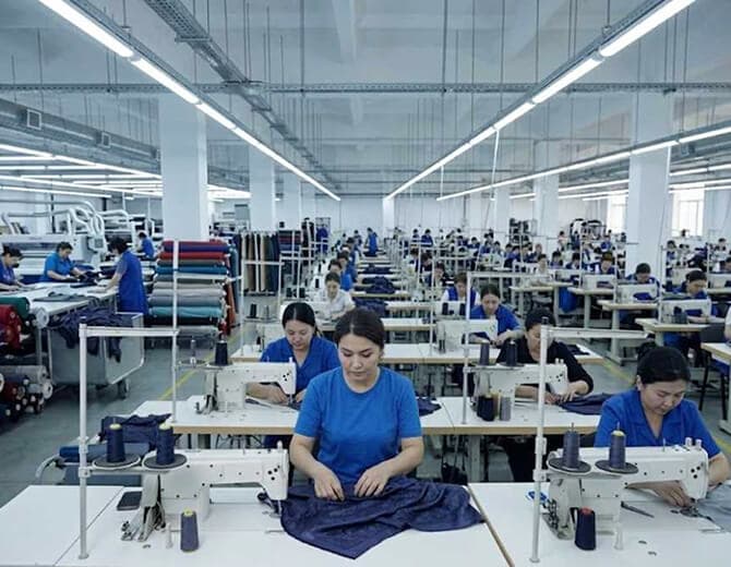 Uzbek textile factory